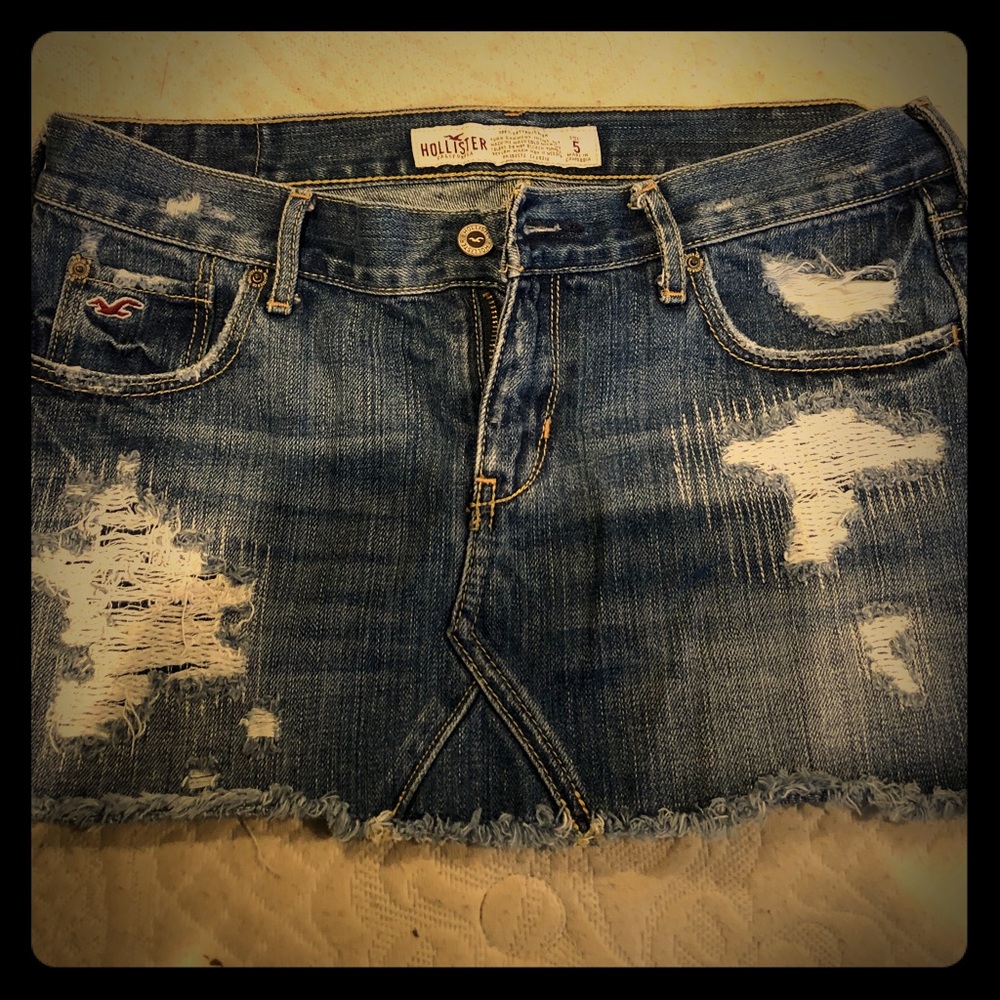 Hollister mini denim skirt